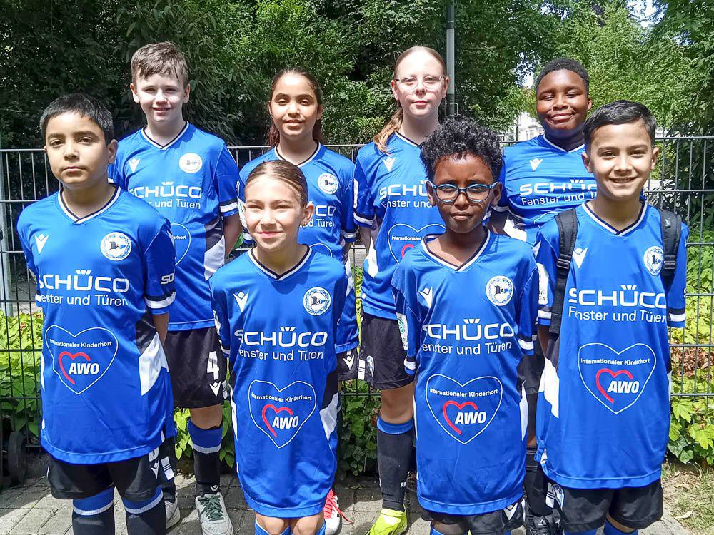 Fußball, Team, Kinder, Trikots